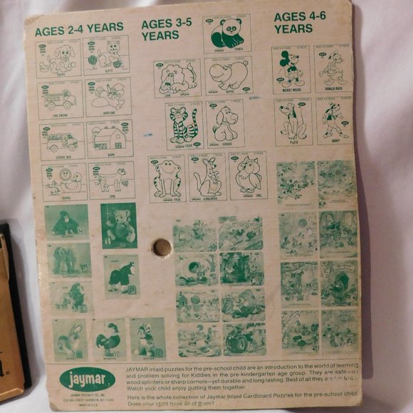 Vintage Walt Disney Mickey Mouse Tray Puzzle & Mickey Mouse Disneyland Note Pad - Picture 2 of 9